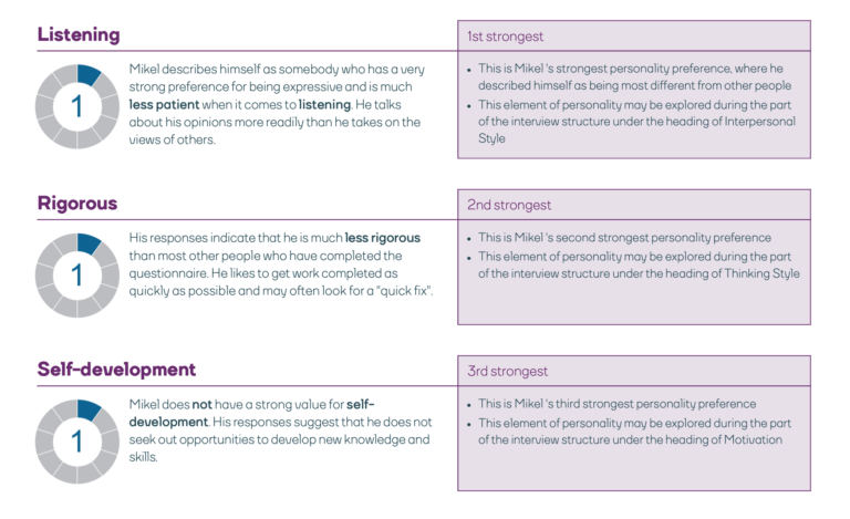 Interview Assessment Sample Report